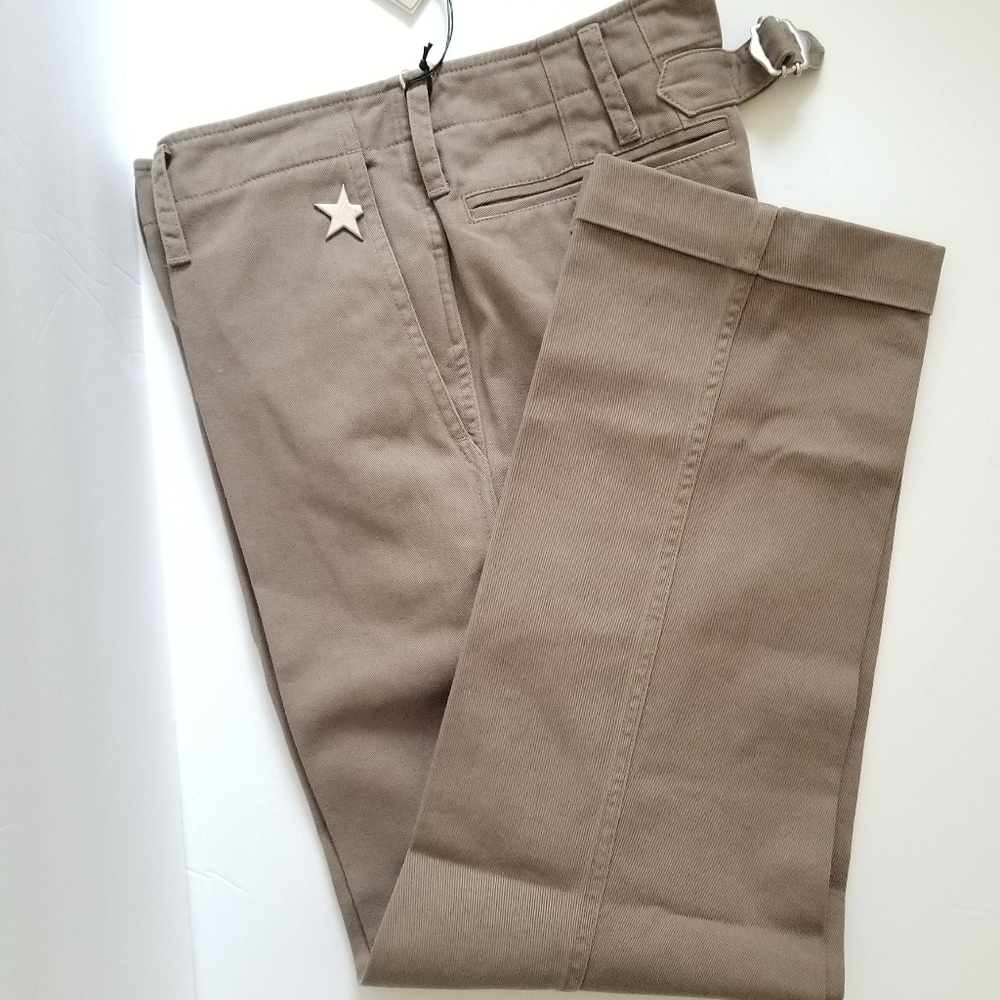 Golden Goose Cropped Chino Pants Size IT 44 Khaki Beige